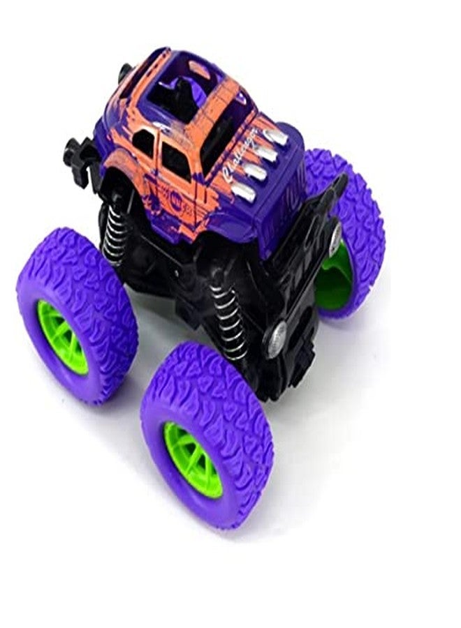 IndusBay® 4WD Monster Truck Offroad Cars Push and Go Toy Trucks Friction Powered Cars 4 Wheel Drive Vehicles for Toddlers Children Boys Girls Kids Gift, Purple - Image 3